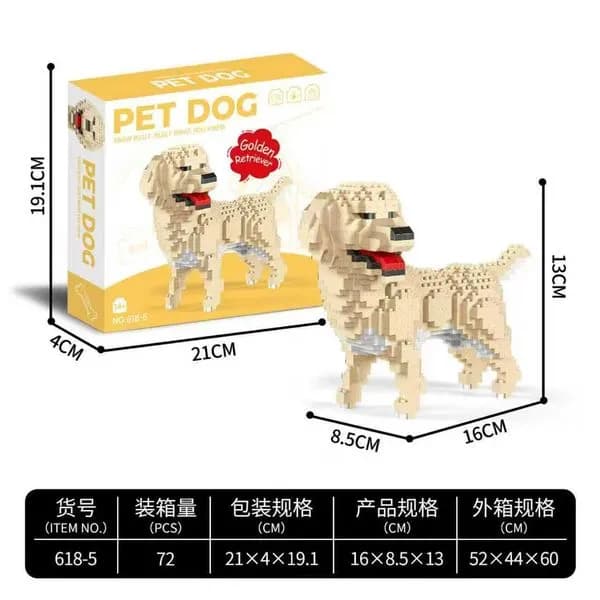 Zestaw klocków Pet Dog Golden Retriever 21x19 cm
