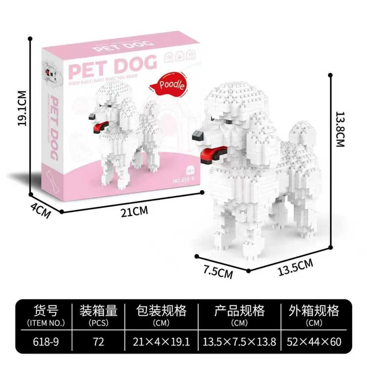 Zestaw klocków konstrukcyjnych Pudel Pet Dog 618-9
