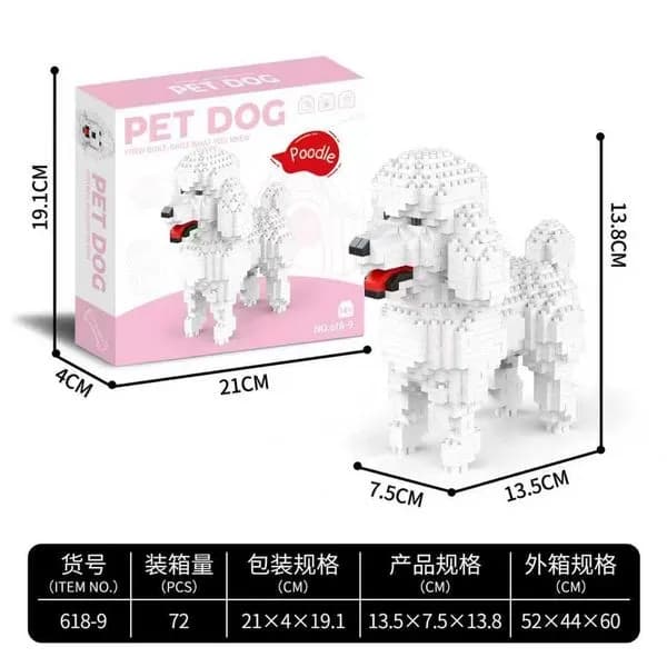 Zestaw klocków konstrukcyjnych Pudel Pet Dog 618-9