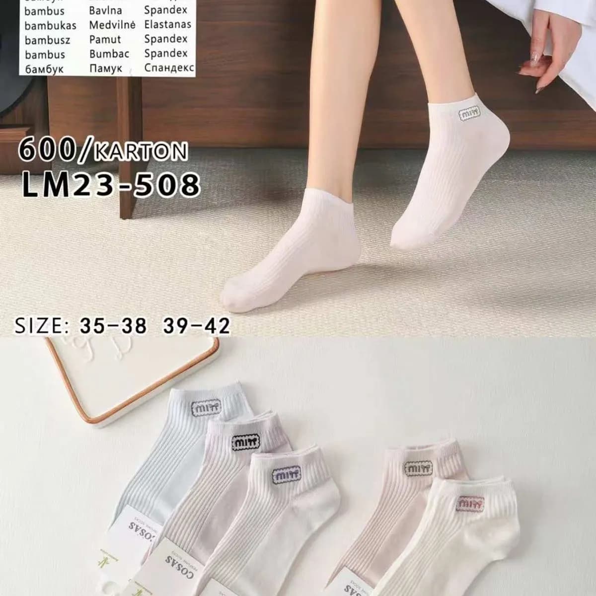 Skarpetki damskie COSASAS bambusowe 35-42, 600/ LM23-308