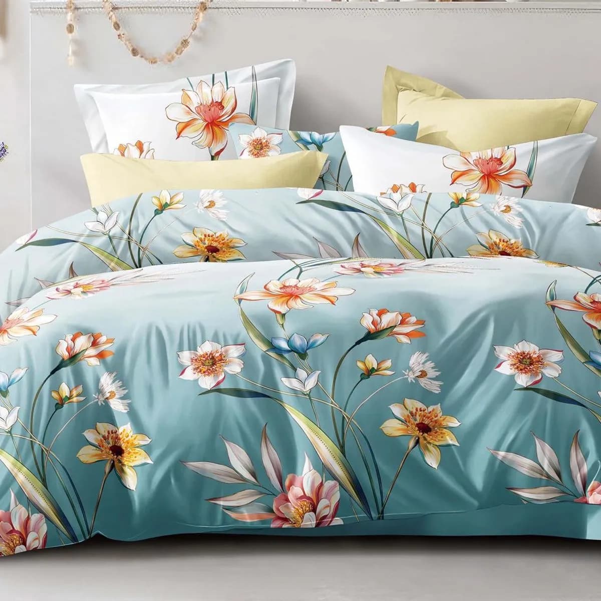 Komplet Pościel Milano 4CZ 160/200 kwiatowy wzór