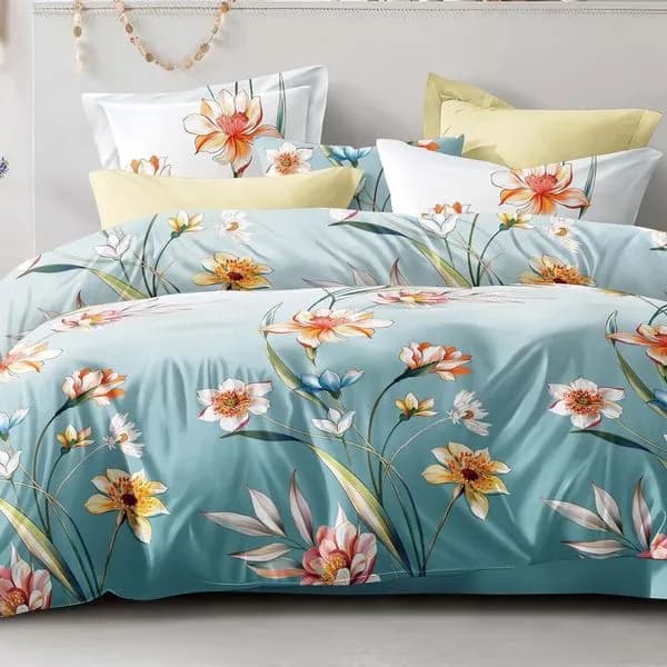 Komplet Pościel Milano 4CZ 160/200 kwiatowy wzór