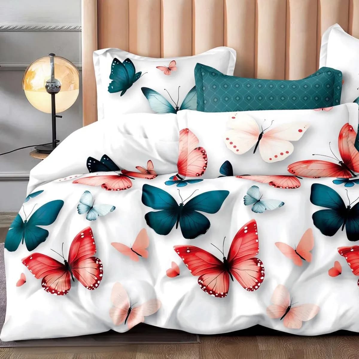 Komplet Pościel Milano 4CZ 160/200 z Motywem Motyli