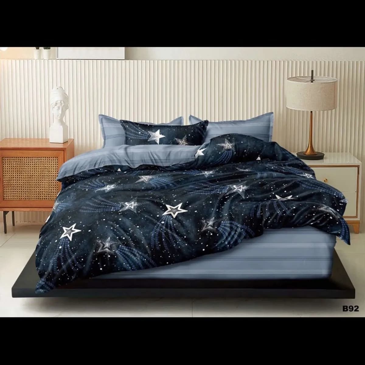 Komplet Pościel 4CZ 160/200 Gwiezdny Granat