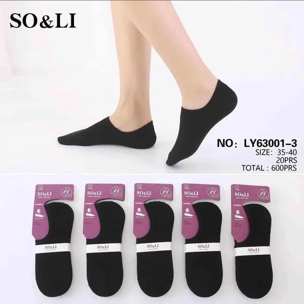 Skarpetki damskie niskie czarne SO&LI NO: LYG3001-3 rozmiar 35-40