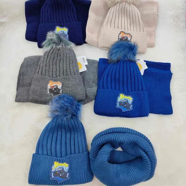 Komplet Czapka+Komin dla Dzieci 48-50