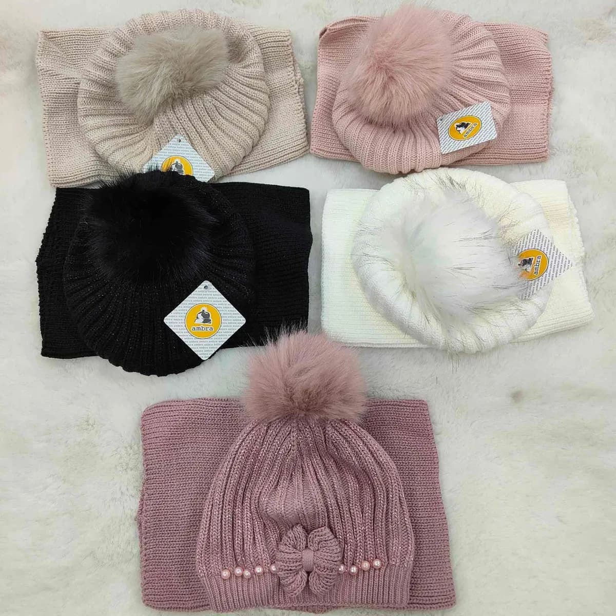 Komplet Czapka+Komin dla Dzieci 46-50