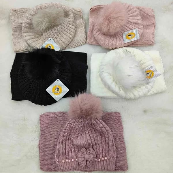 Komplet Czapka+Komin dla Dzieci 46-50