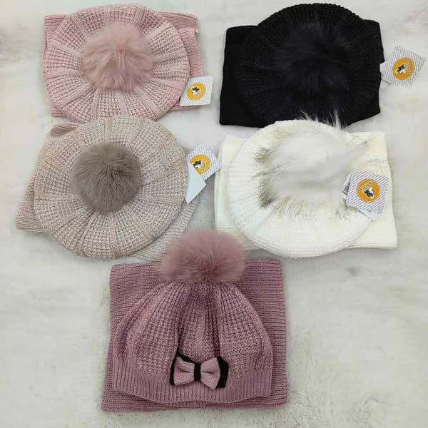 Komplet Czapka+Komin dla Dzieci 46-50