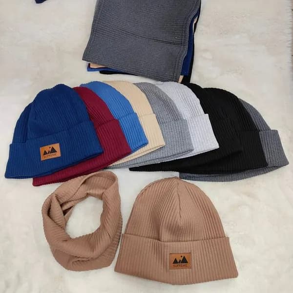 Komplet Czapka+Komin dla Dzieci 56-58