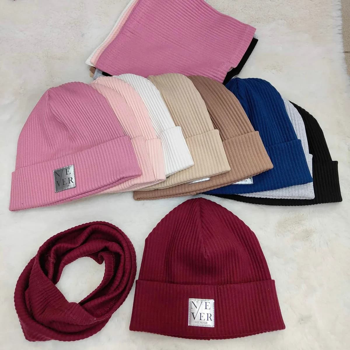 Komplet Czapka+Komin dla Dzieci 56-58