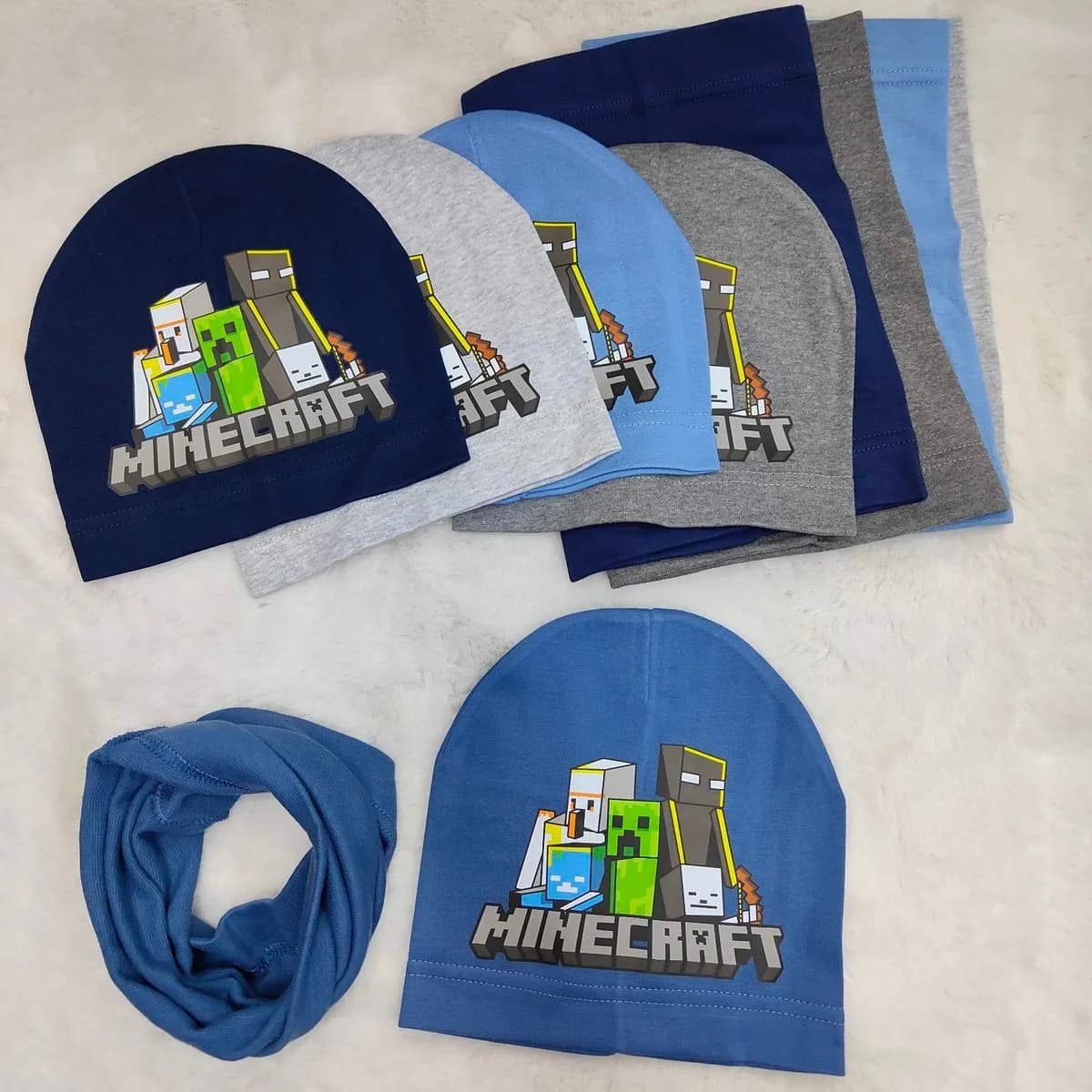 Komplet Czapka+Komin dla Dzieci 50-52