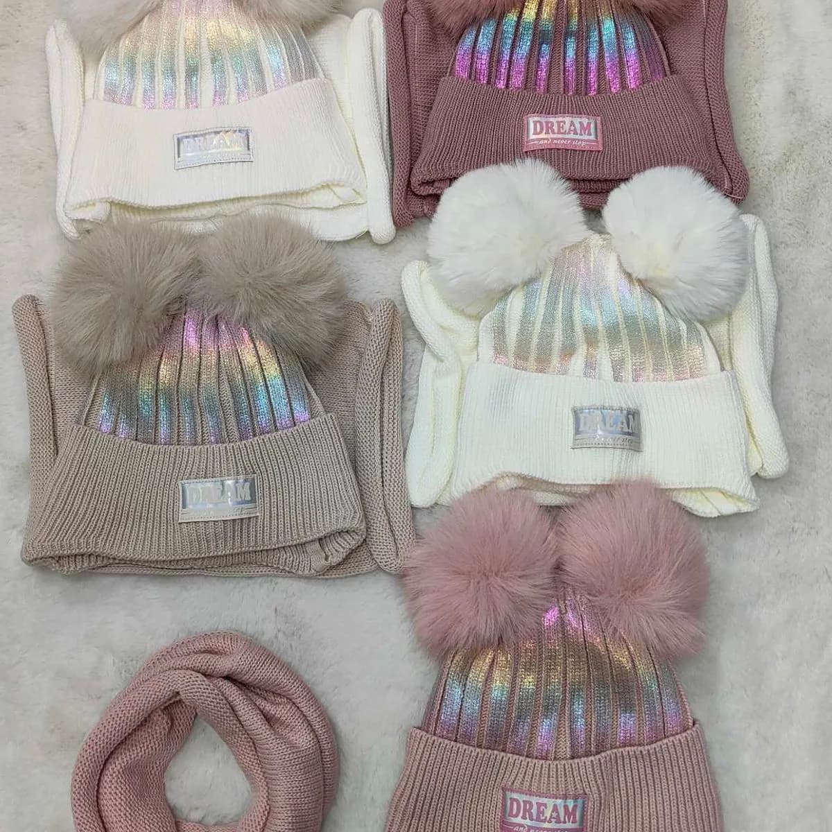 Komplet Czapka+Komin dla Dzieci 46-48