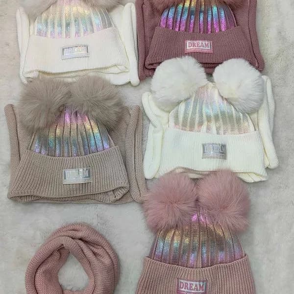 Komplet Czapka+Komin dla Dzieci 46-48