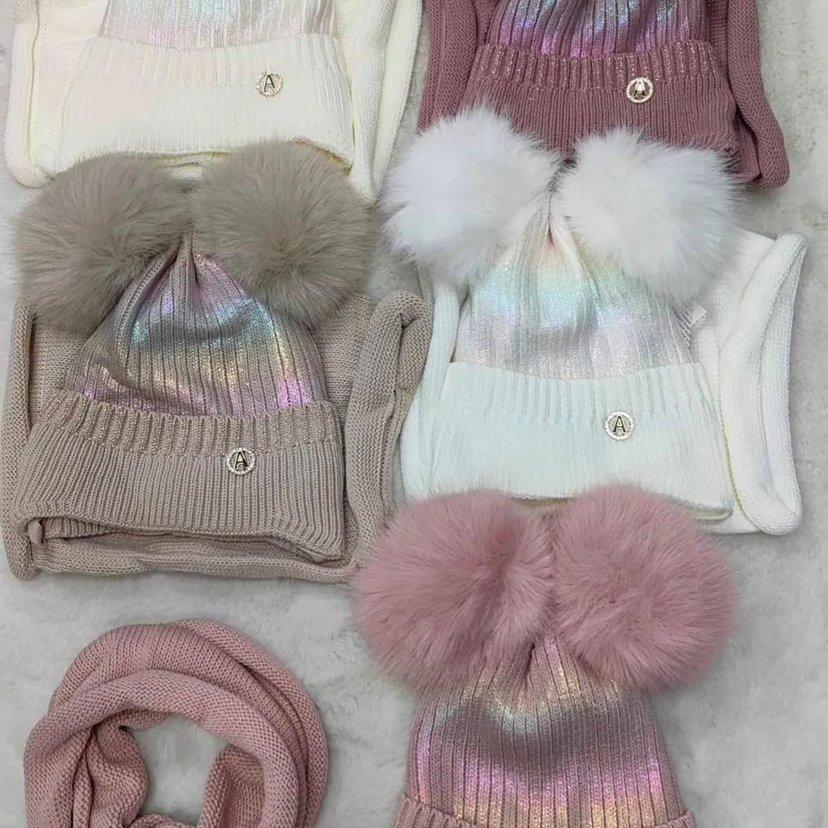 Komplet Czapka+Komin dla Dzieci 48-50