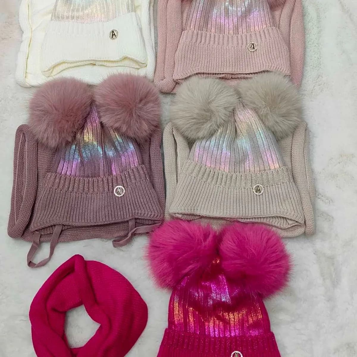 Komplet Czapka+Komin dla Dzieci 48-50