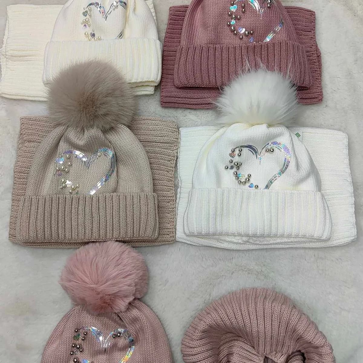 Komplet Czapka+Komin dla Dzieci 46-50