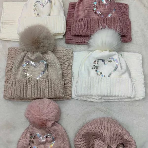 Komplet Czapka+Komin dla Dzieci 46-50