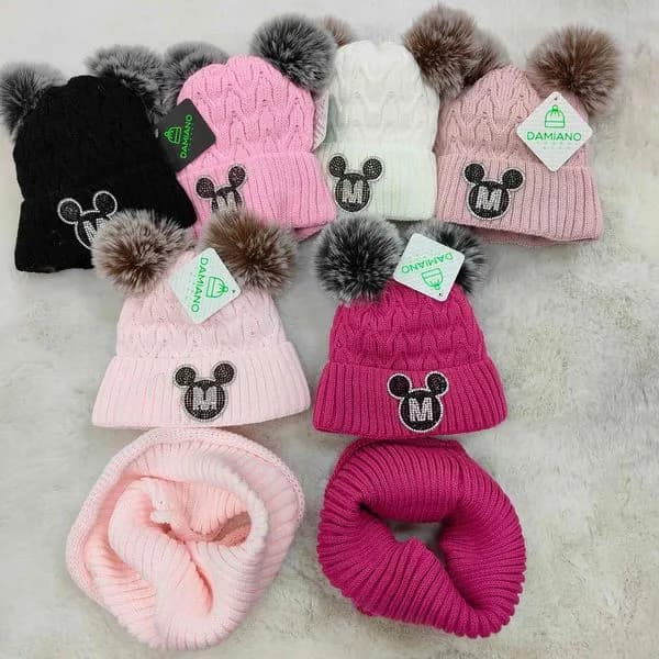 Komplet Czapki+Komin dla Dzieci 42-44