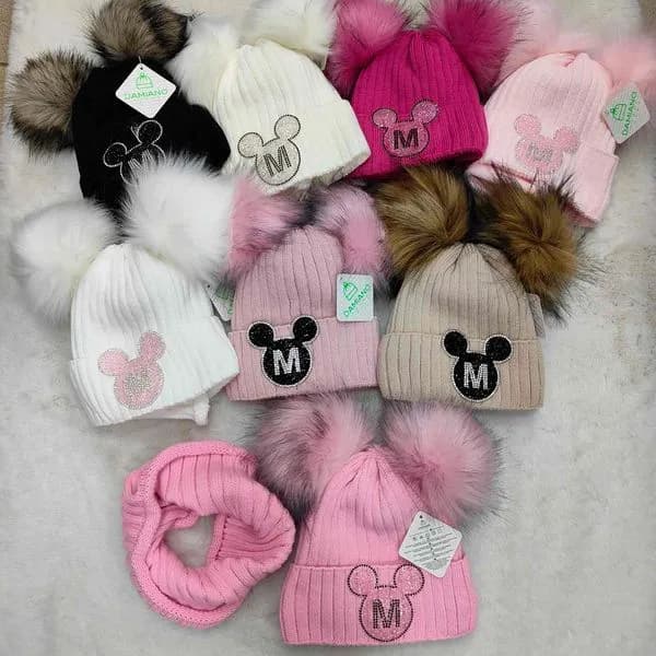 Komplet Czapki+Komin dla Dzieci 44-48