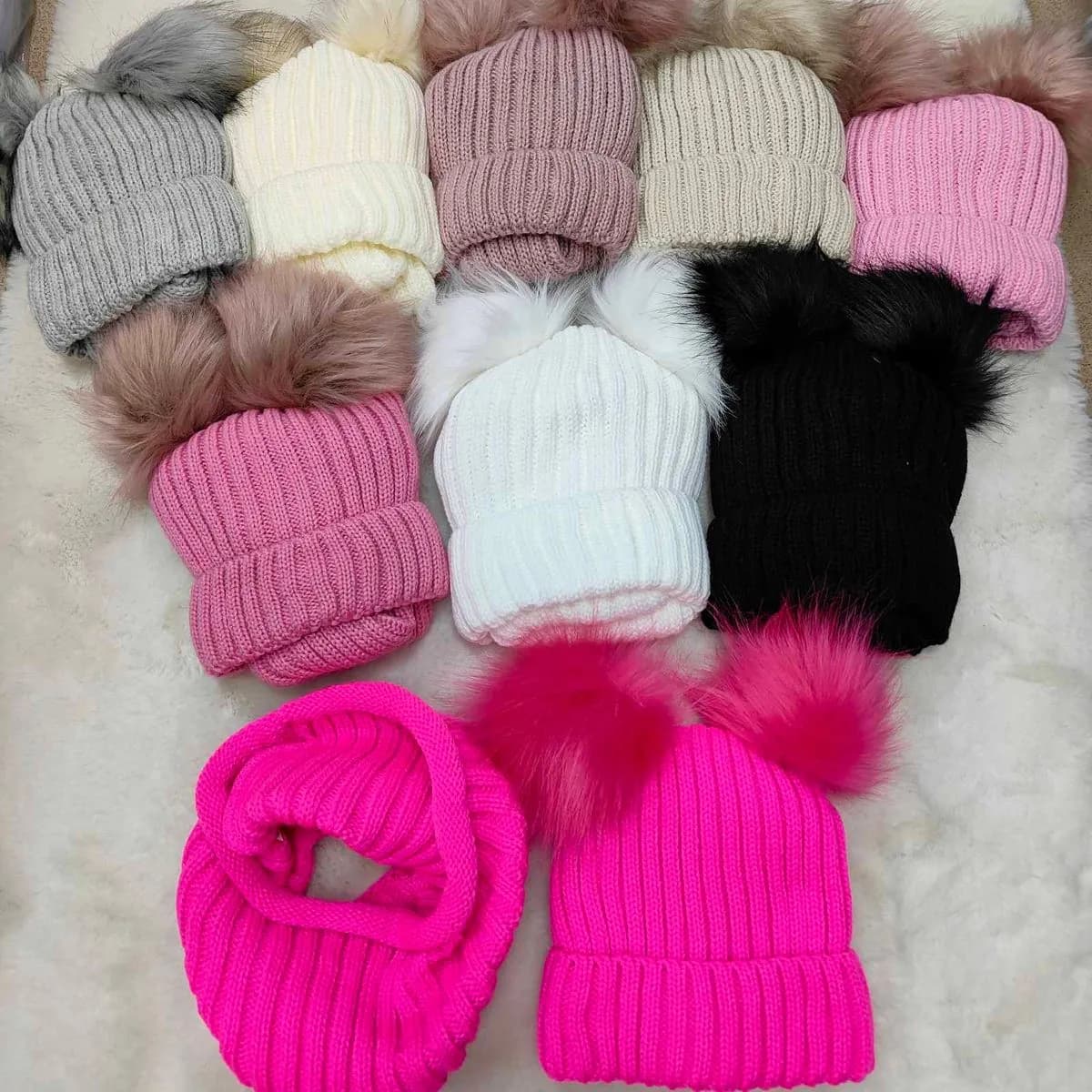 Komplet Czapki+Komin dla Dzieci 50-54