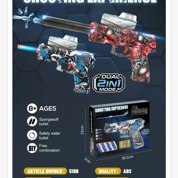Zabawki Pistolety Dual 2in1 Mode