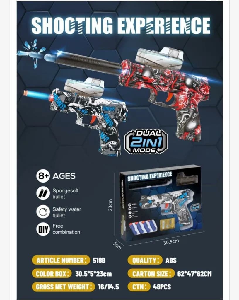 Zabawki Pistolety Dual 2in1 Mode