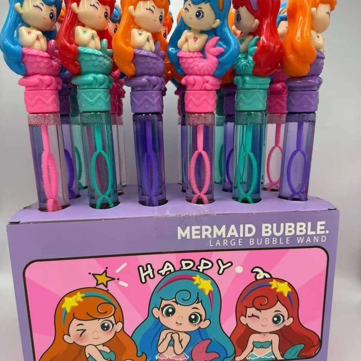 Różdżka do baniek syrenki Happy Large Bubble Wand