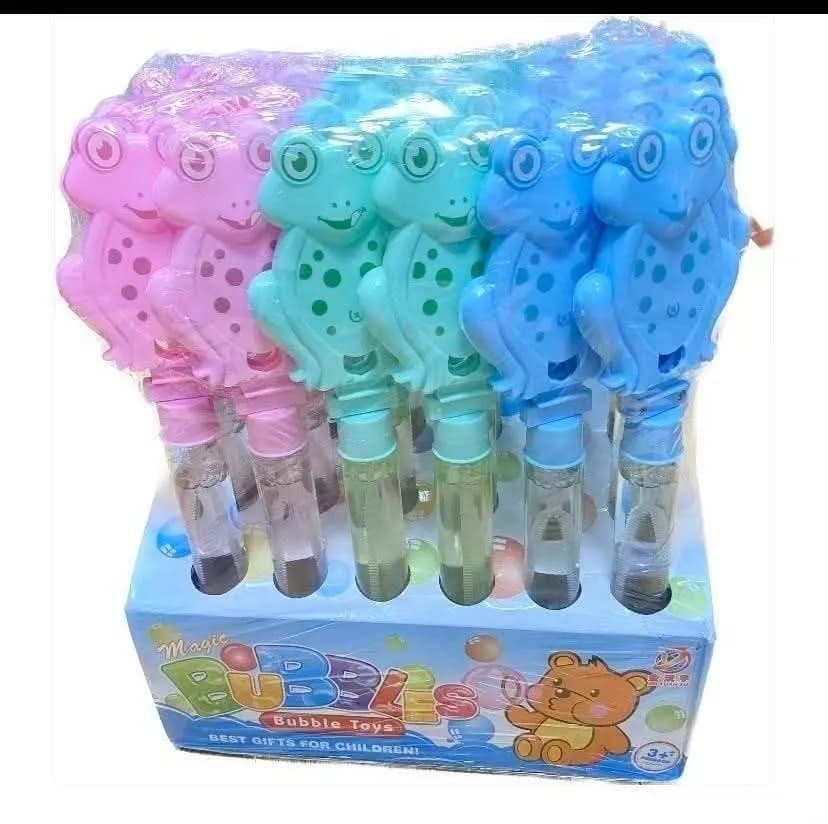 Banki Mydlane Bubble Żaby dmuchawka do baniek 24 szt