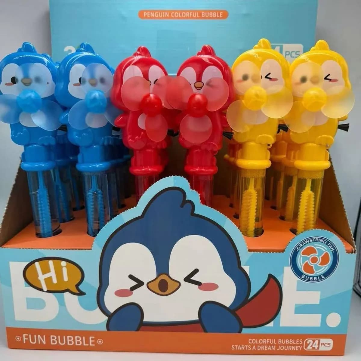 Banki Mydlane Bubble Penguin Colorful 24 szt
