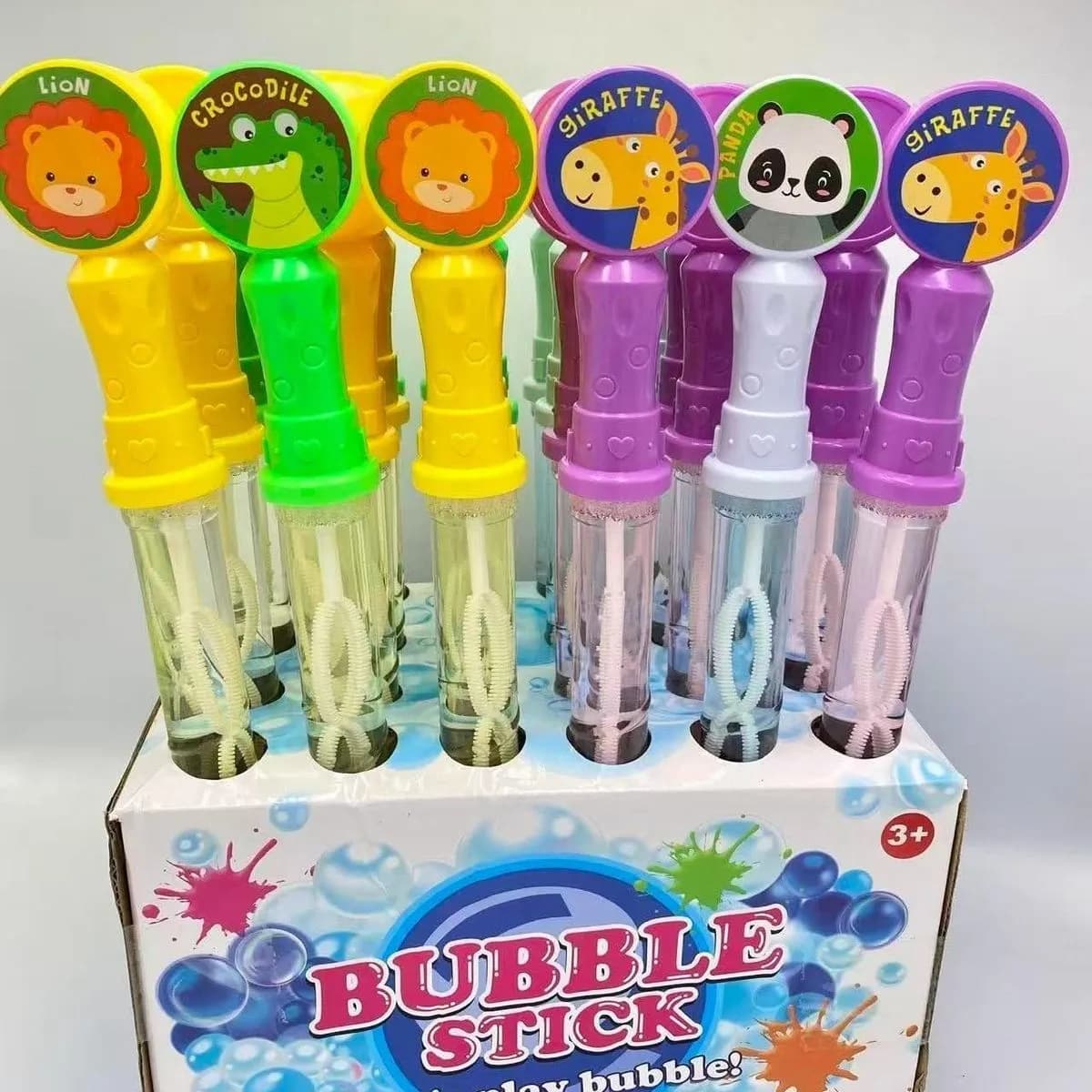 Banki Mydlane Bubble Stick z Zwierzętami 24 szt
