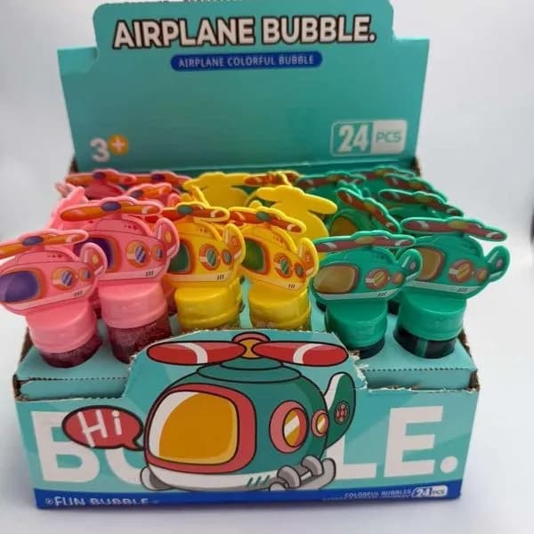 Zabawki Banki Mydlane Samolot Airplane Colorful Bubble 24 szt