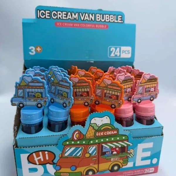 Zestaw Banki Mydlane Ice Cream Van Bubble 24 szt
