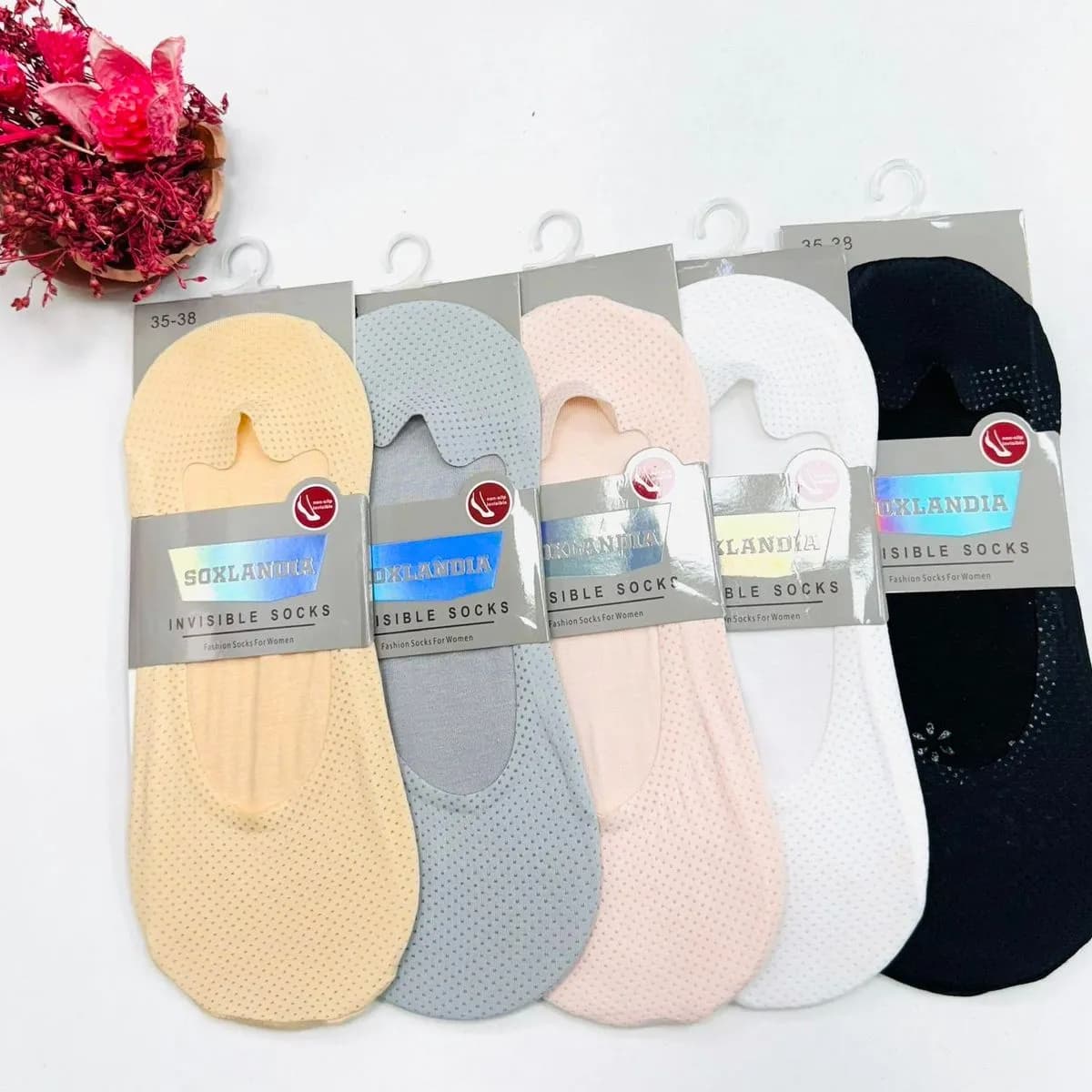 Skarpetki damskie Invisible Socks rozmiar 35-38, 5 par