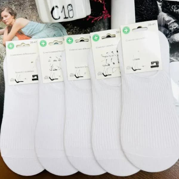 Skarpetki damskie bezszwowe białe 34-41