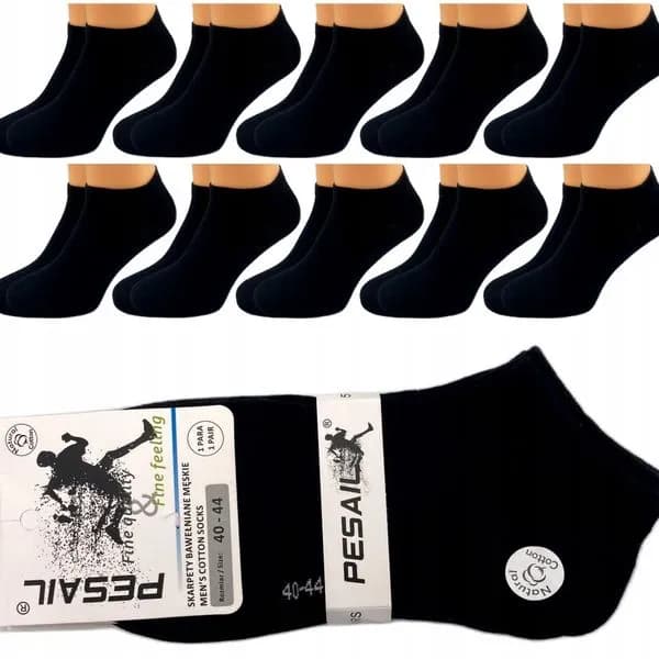 Skarpetki damskie czarne PESAIL 40-44, 10 szt