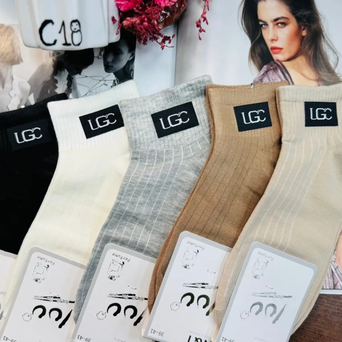 Skarpetki damskie LG C18, rozmiar 36-42, 5 kolorów