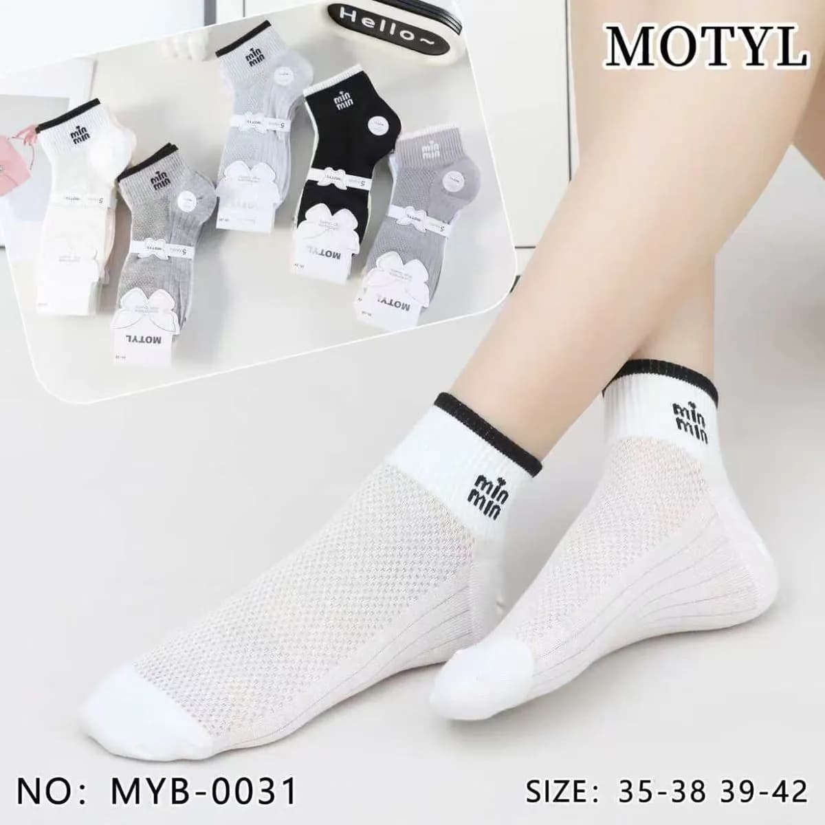 Skarpetki damskie motyle mini MYB-0031 rozmiar 35-38/39-42