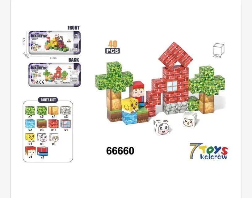 Magnetic Klocki 40PCS