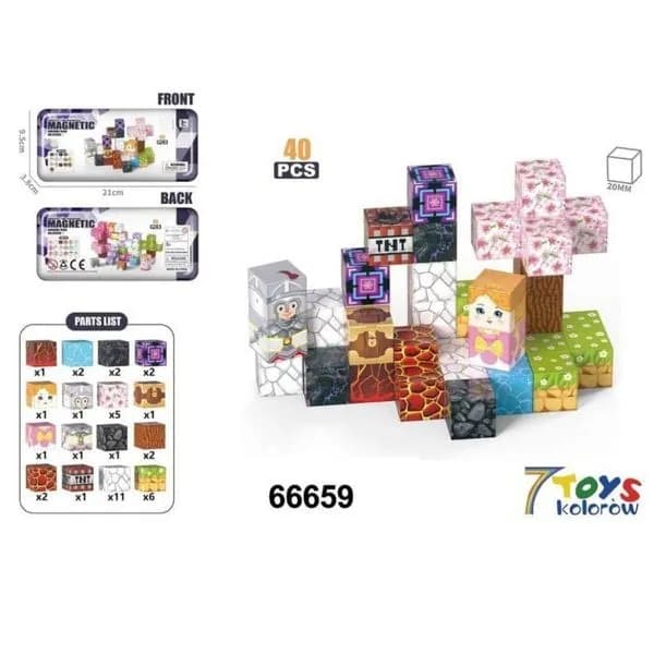 Magnetic Klocki 40PCS