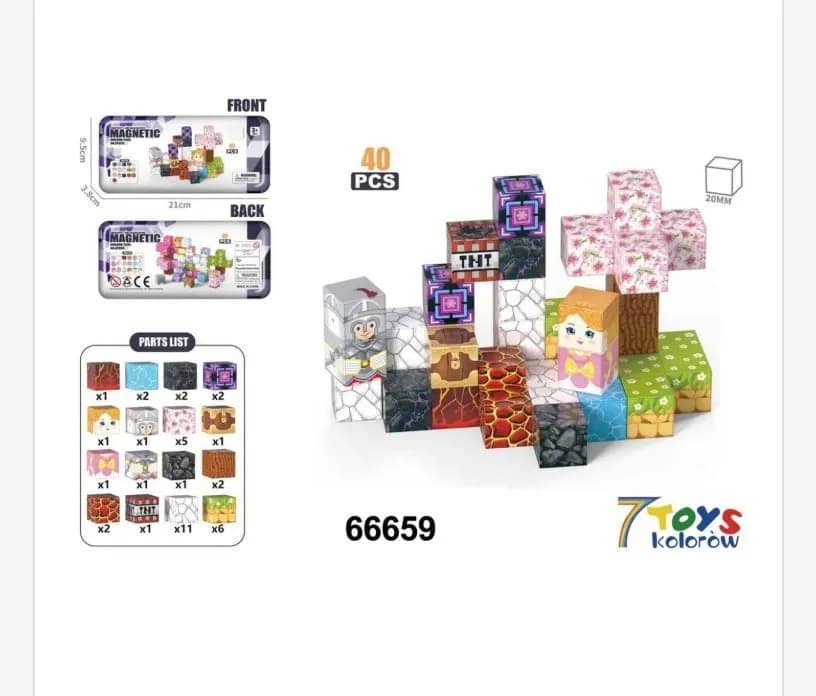 Magnetic Klocki 40PCS
