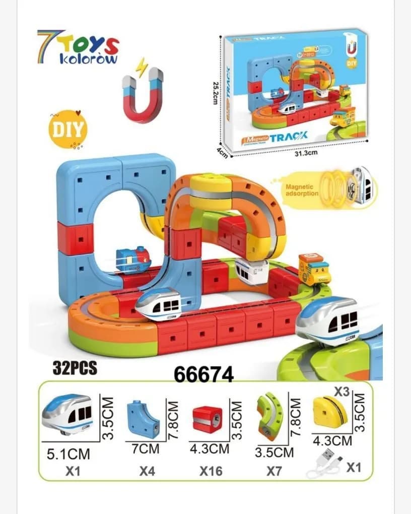 Building Block Track Car