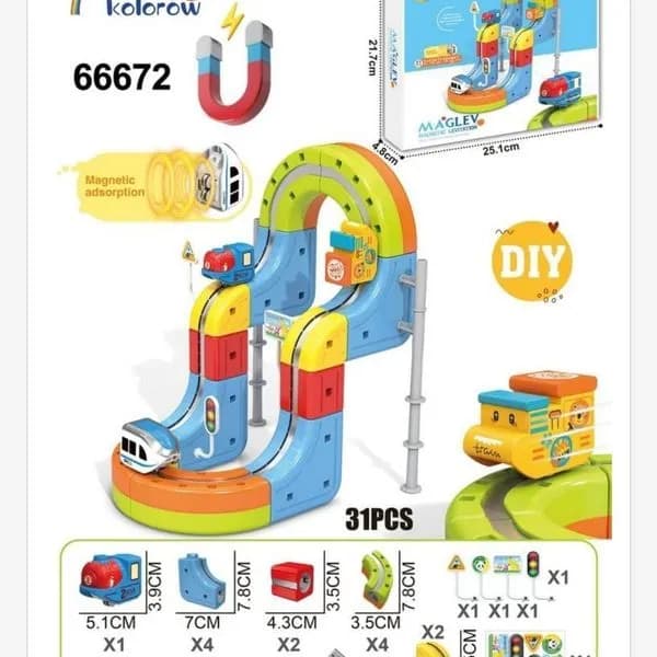 Building Block Track Car