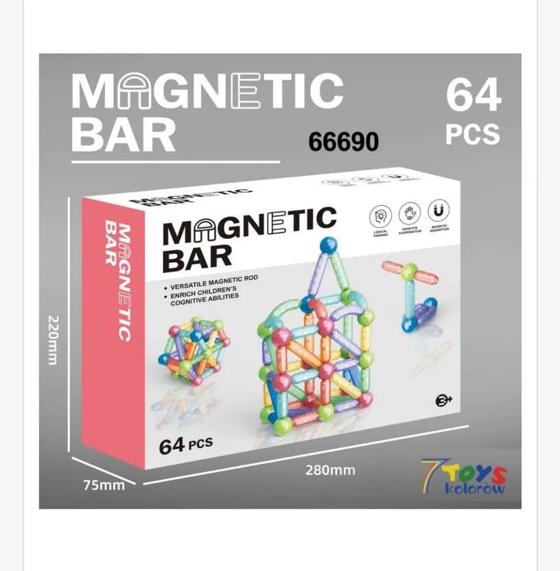 Magnetic Bar 64PCS