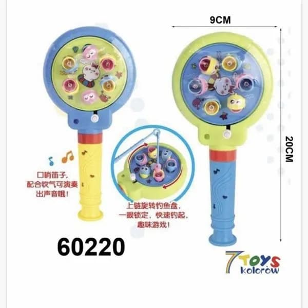 Zabawka Łowienie Rybek Bubble z Gwizdkiem 20cm 12szt