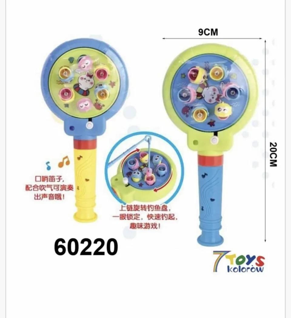 Zabawka Łowienie Rybek Bubble z Gwizdkiem 20cm 12szt