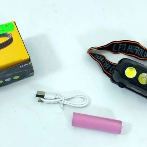 Latarka Czołowa LED 3 Diody USB Akumulatorowa T-119