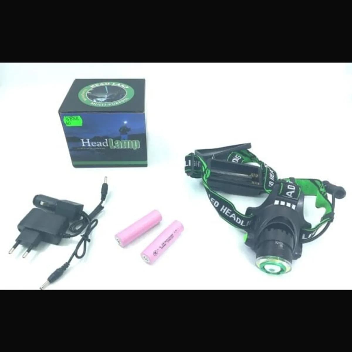 Lampka Czołowa LED z Akumulatorami i Ładowarkami, 6 szt.