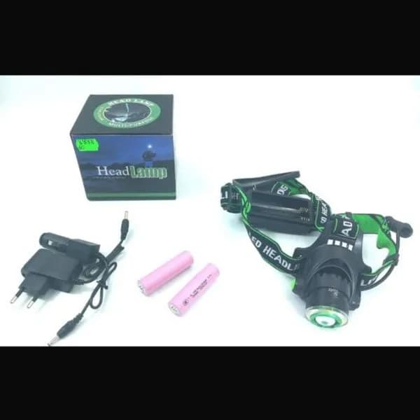 Lampka Czołowa LED z Akumulatorami i Ładowarkami, 6 szt.