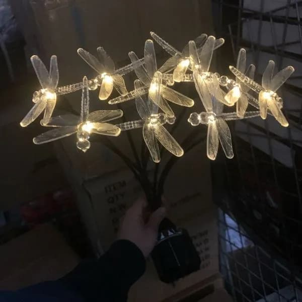 Lampa Campingowa Ładuje Solarną & USB Ważki Ogrodowe 6 szt.